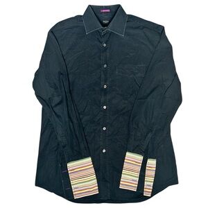 Paul Smith London Men Dress Shirt French Cuff 100% Cotton Sz M Made in Italy